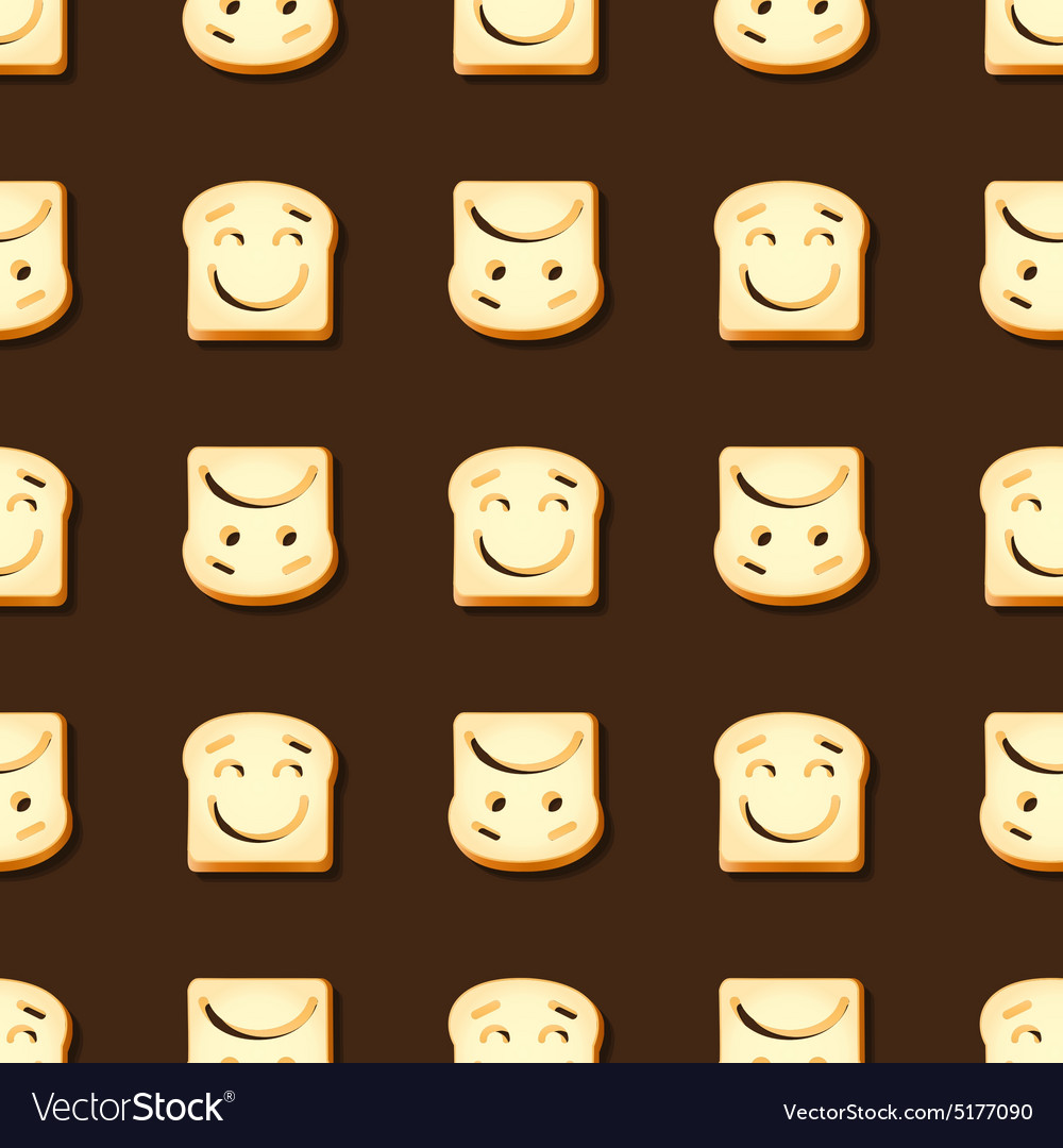 Smile and frown sliced bread seamless pattern