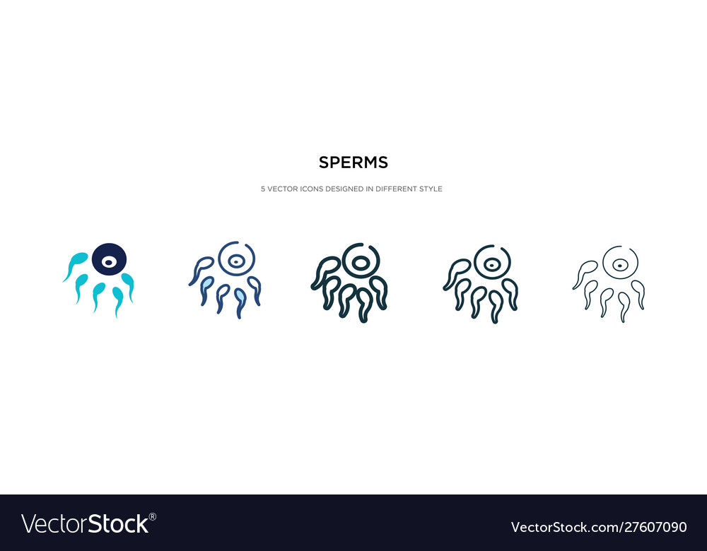 Sperms icon in different style two colored Vector Image Sperms icon in different style two colored