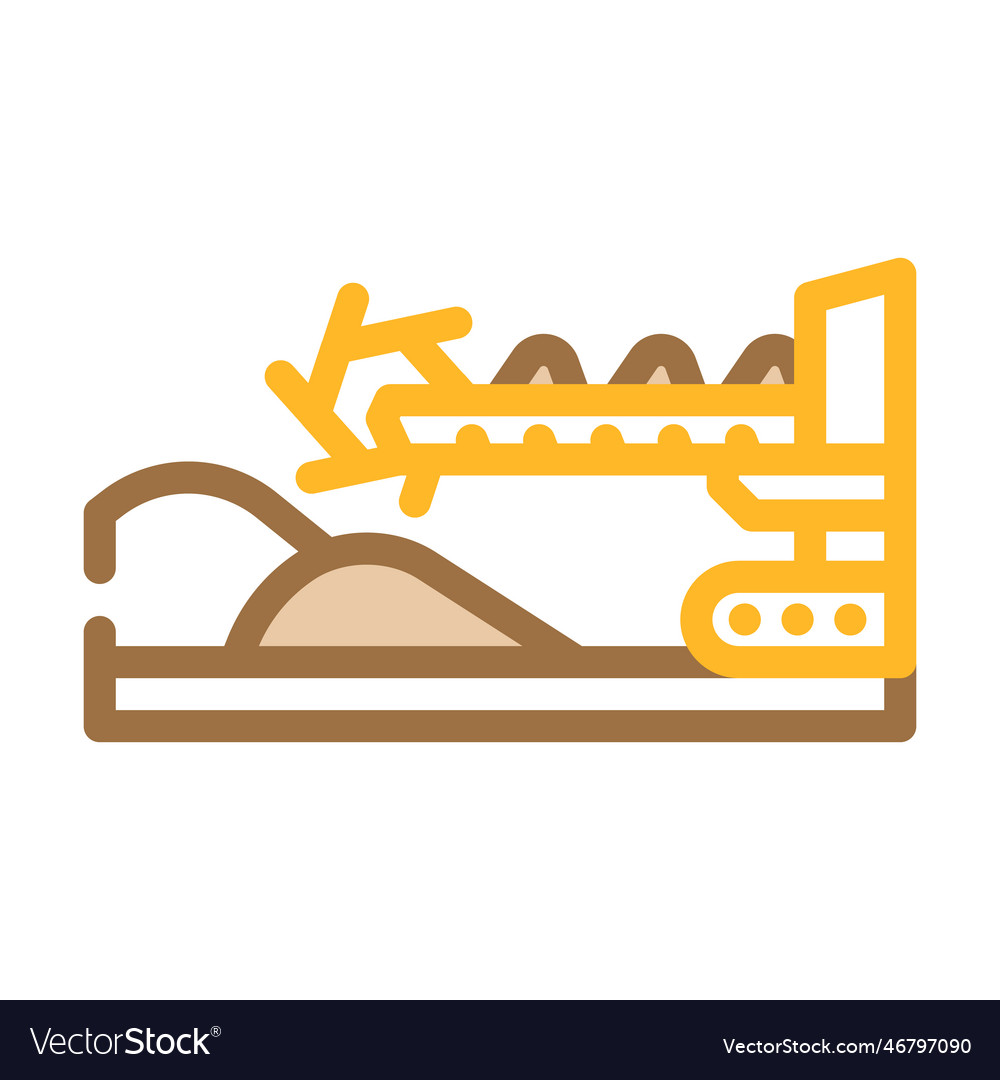 Stacker reclaimer steel production color icon Vector Image