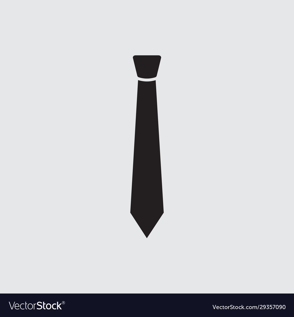 Tie icon flat design Royalty Free Vector Image