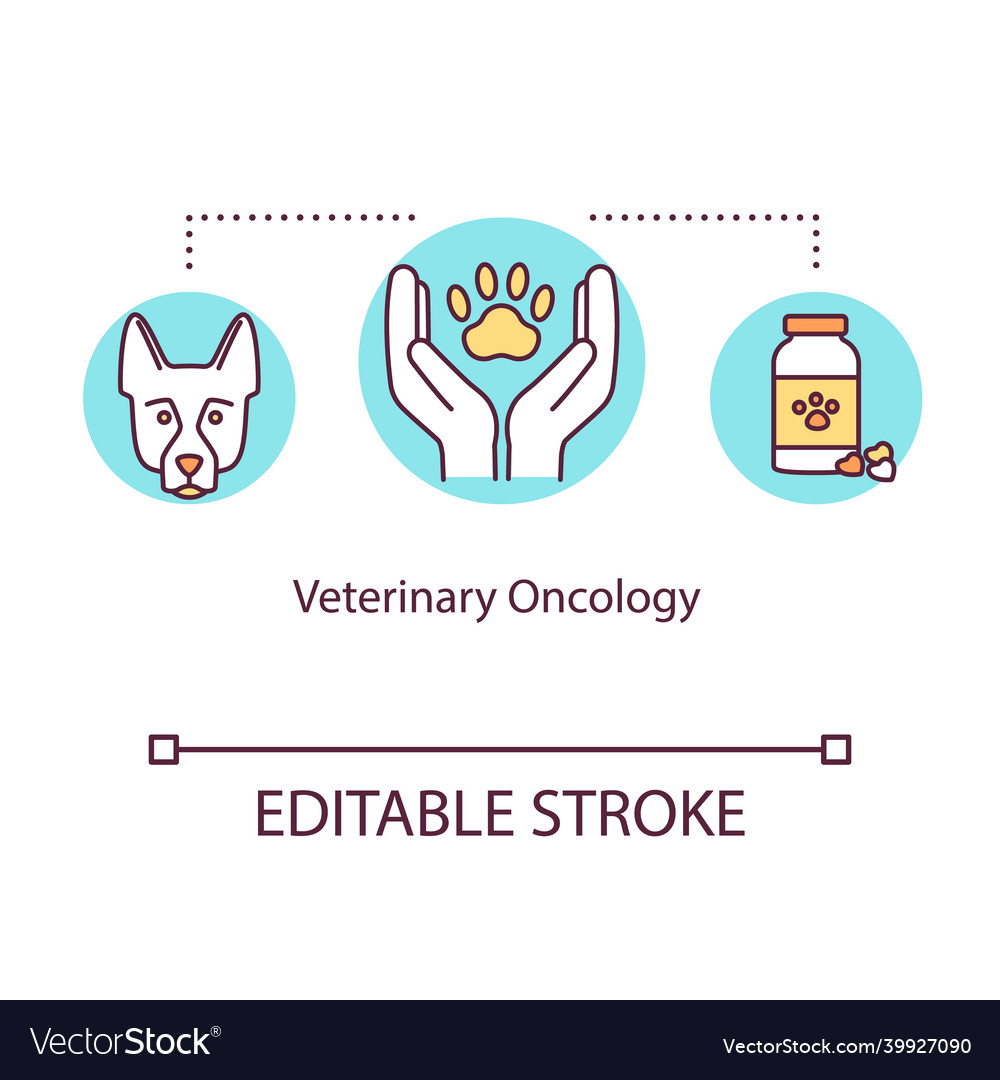 Veterinary oncology concept icon cancer treatment