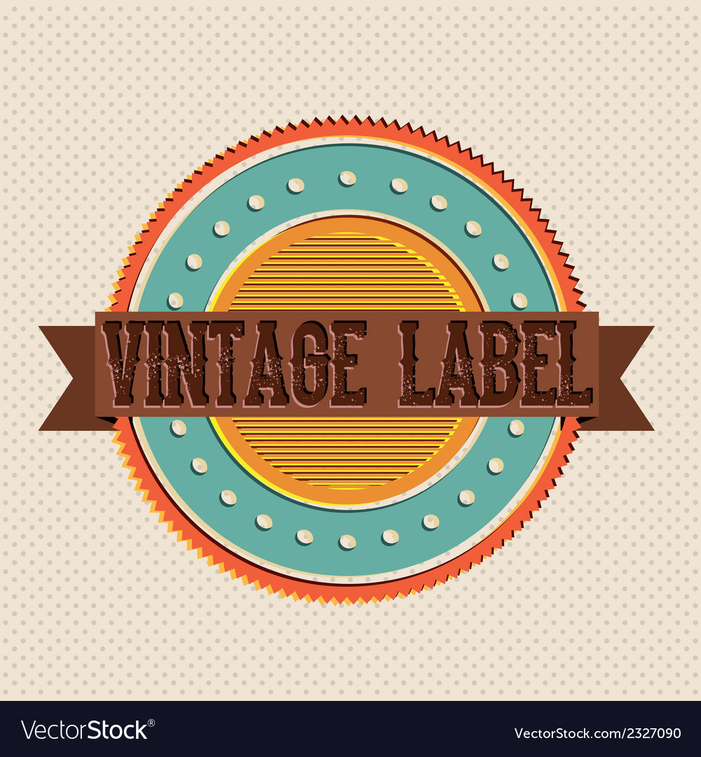 Vintage label over white background Royalty Free Vector