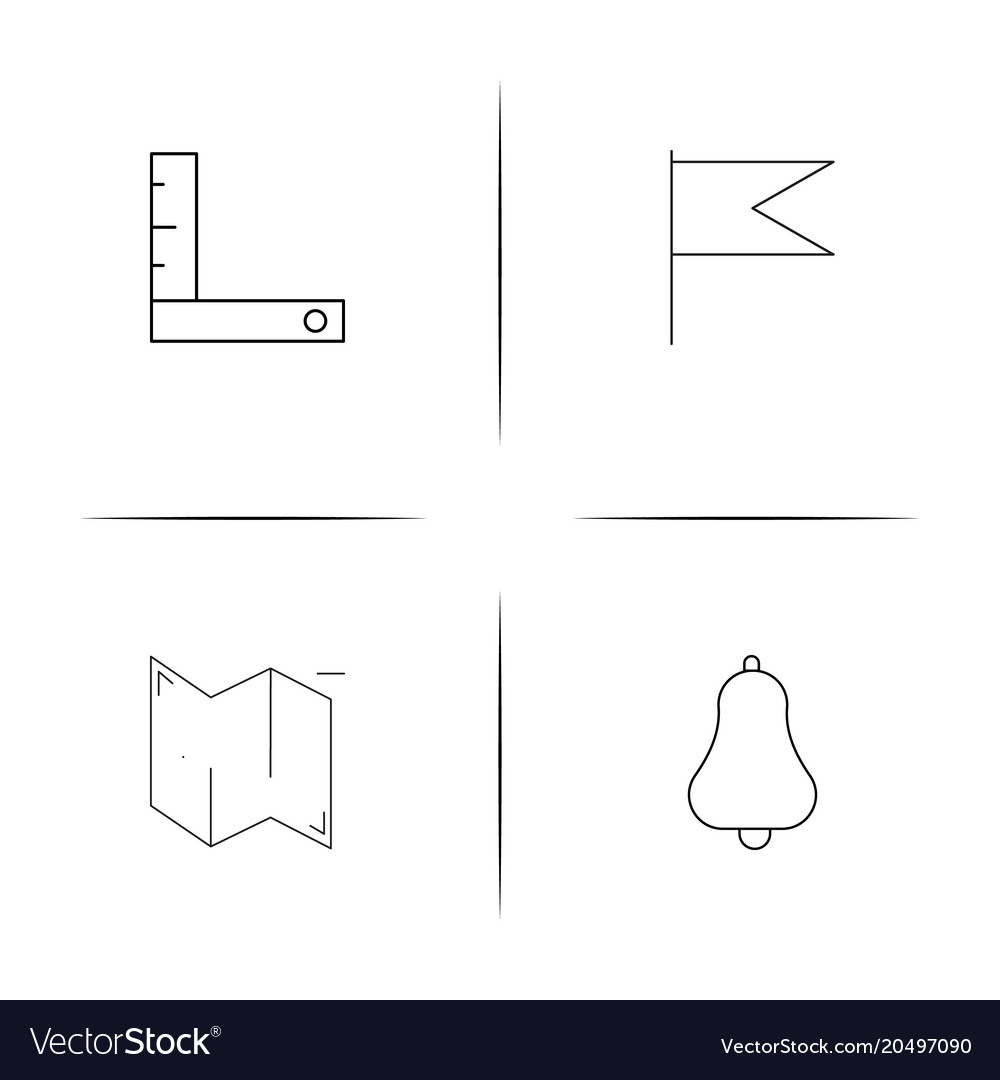 Web and text simple linear icons set outlined