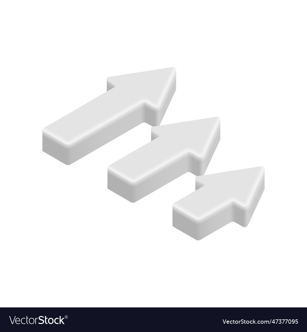 3d graph arrows icon isometric chart data vector image 3d graph arrows icon isometric chart data