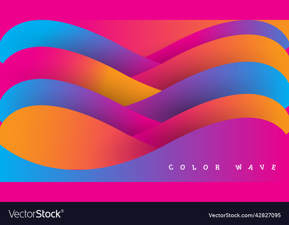 Abstract color wave background