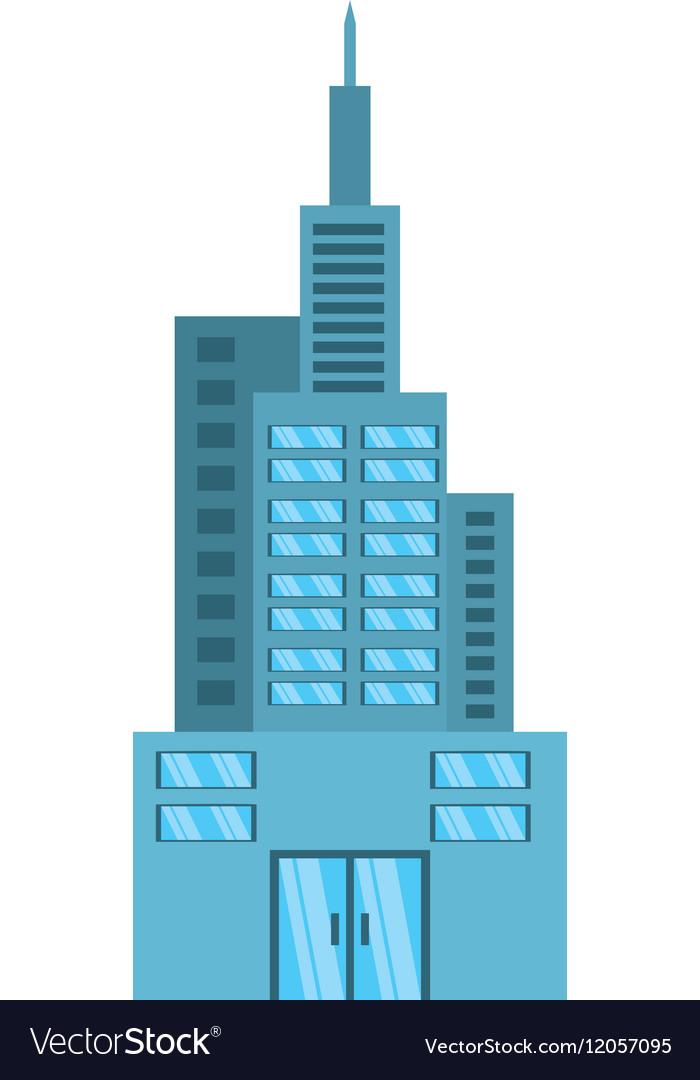 Big building style icon Royalty Free Vector Image