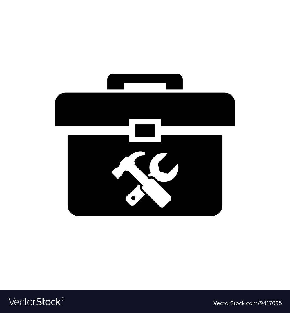 Download Black toolbox icon Royalty Free Vector Image - VectorStock