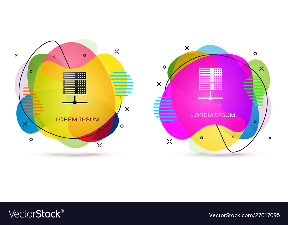 Color server data web hosting icon isolated Vector Image Color server data web hosting icon isolated