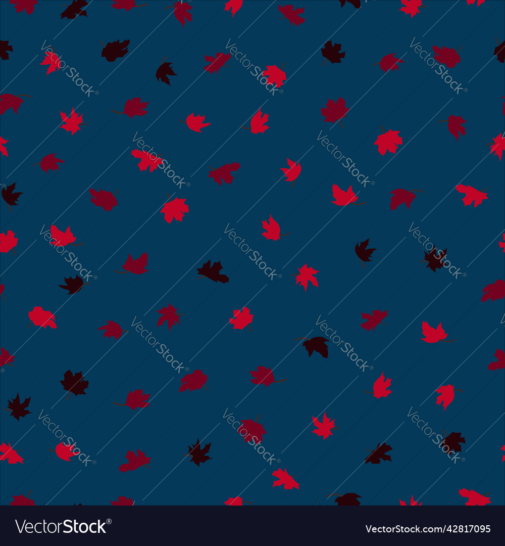 Falling maple leaves seamless pattern vector image Falling maple leaves seamless pattern