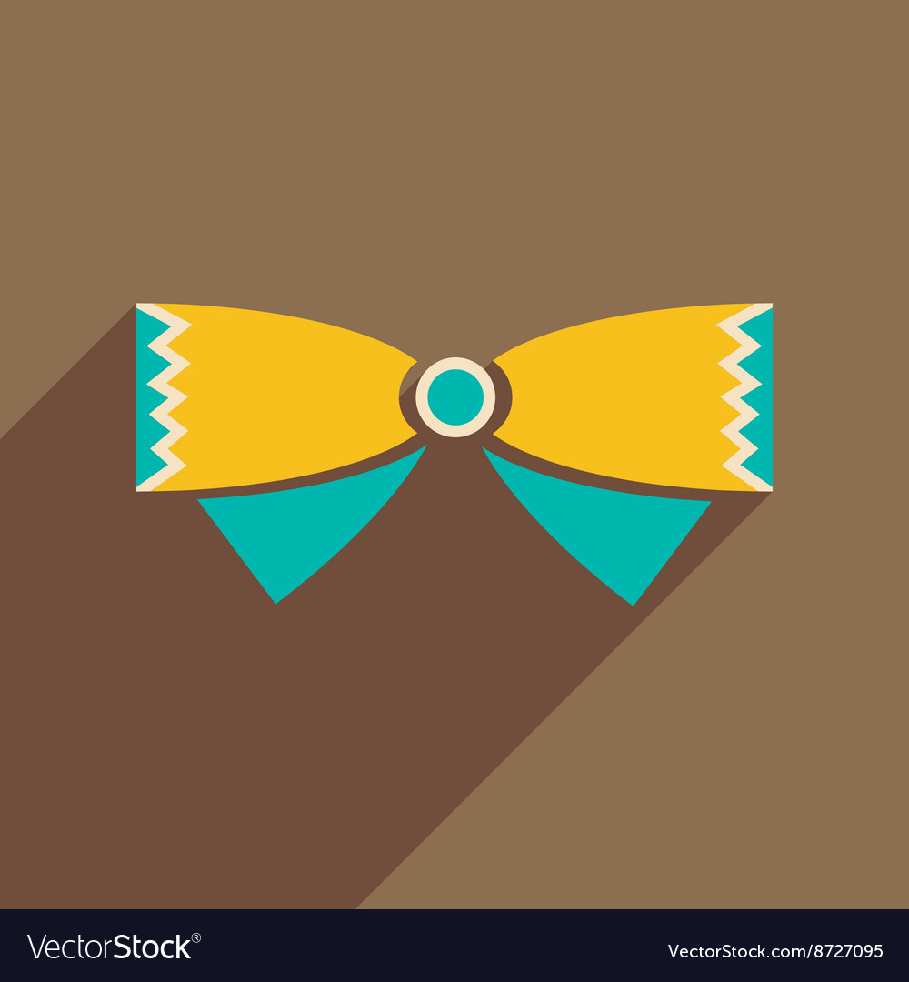 Flat icon with long shadow butterfly tie