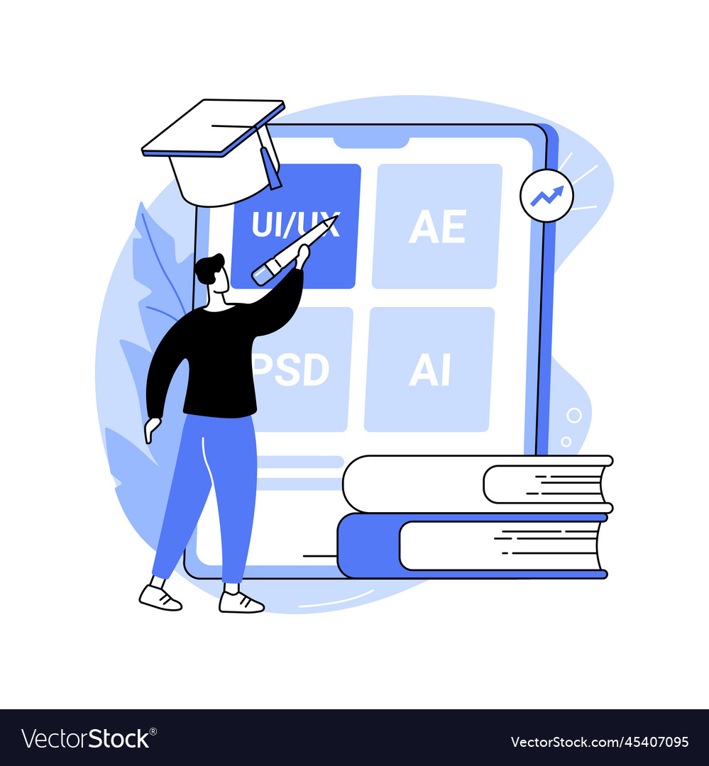 Graphic design course isolated cartoon Royalty Free Vector