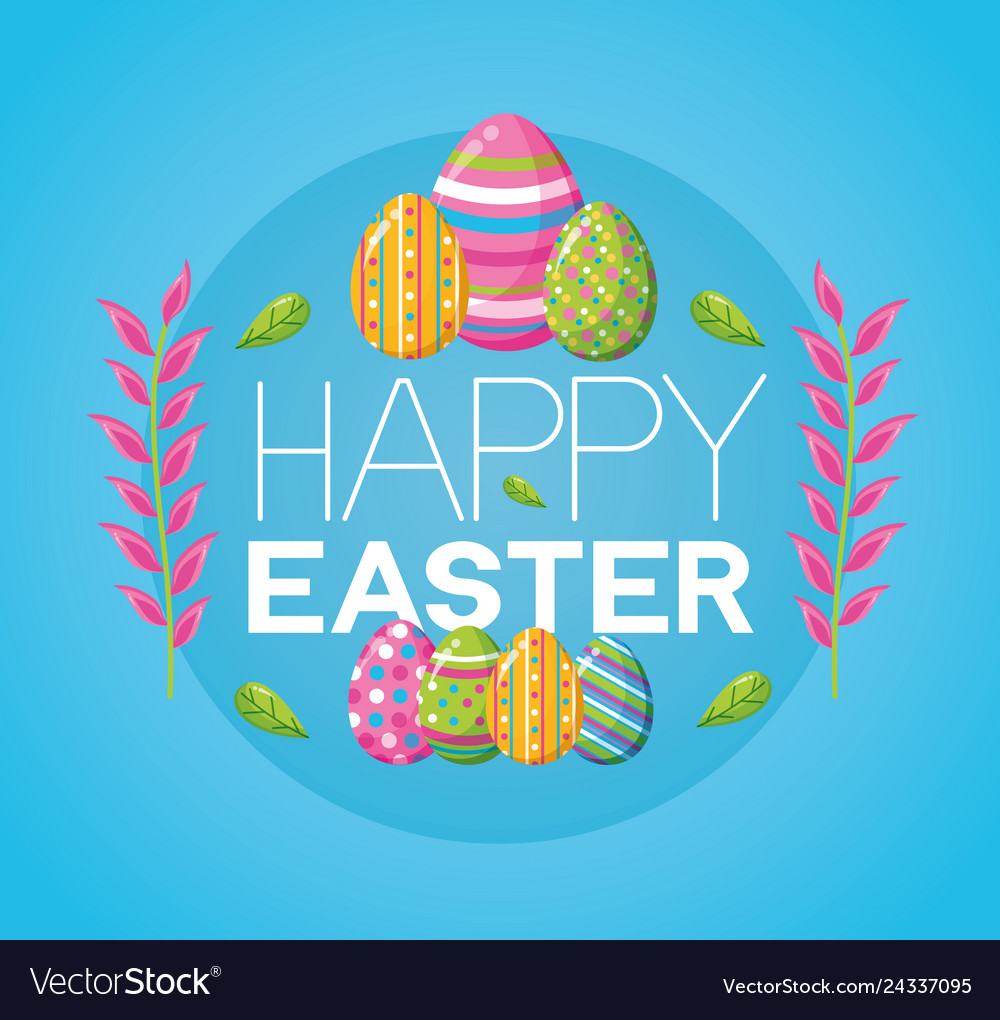 Happy easter celebration Royalty Free Vector Image