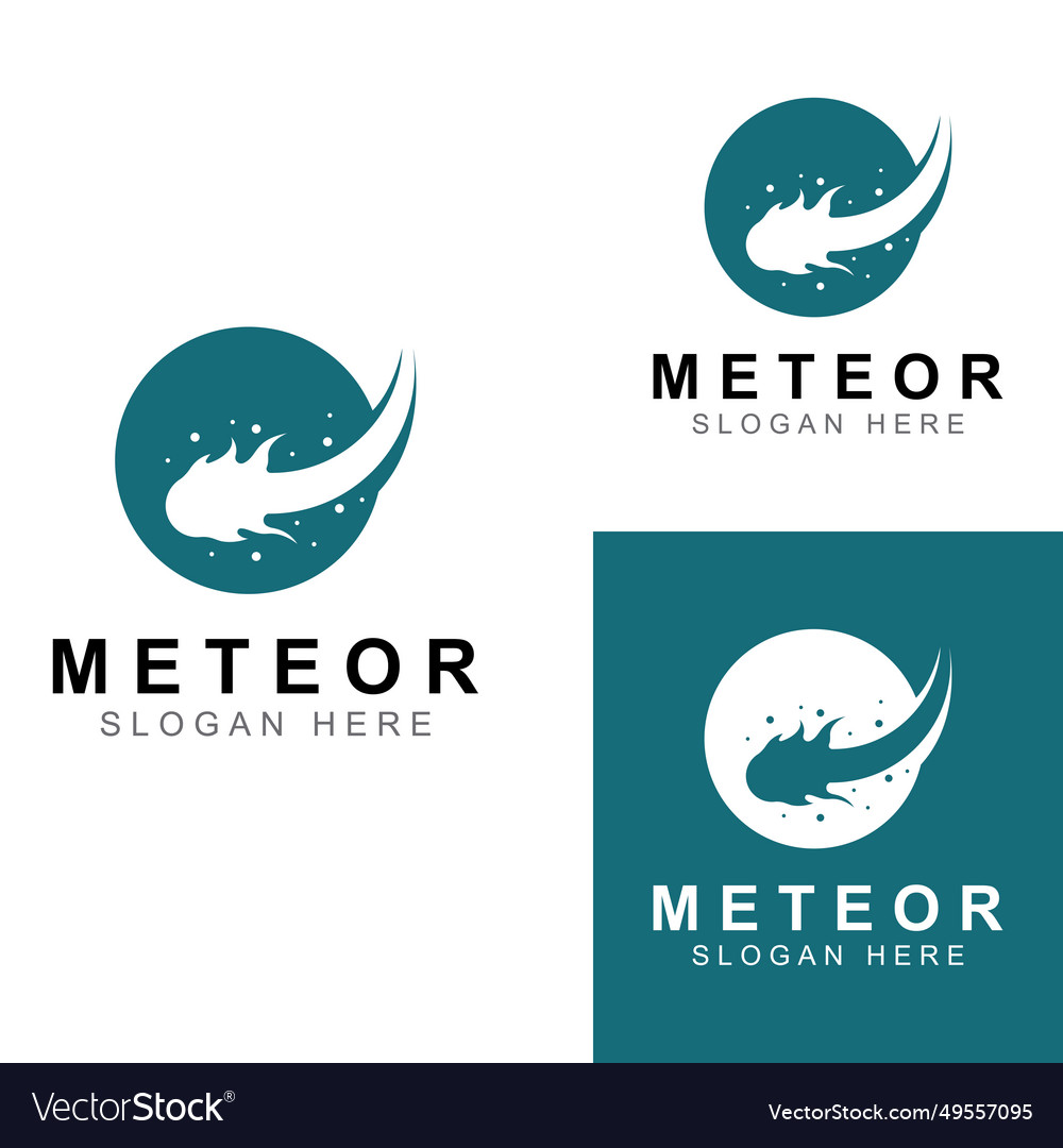 Logo design template meteor or space object