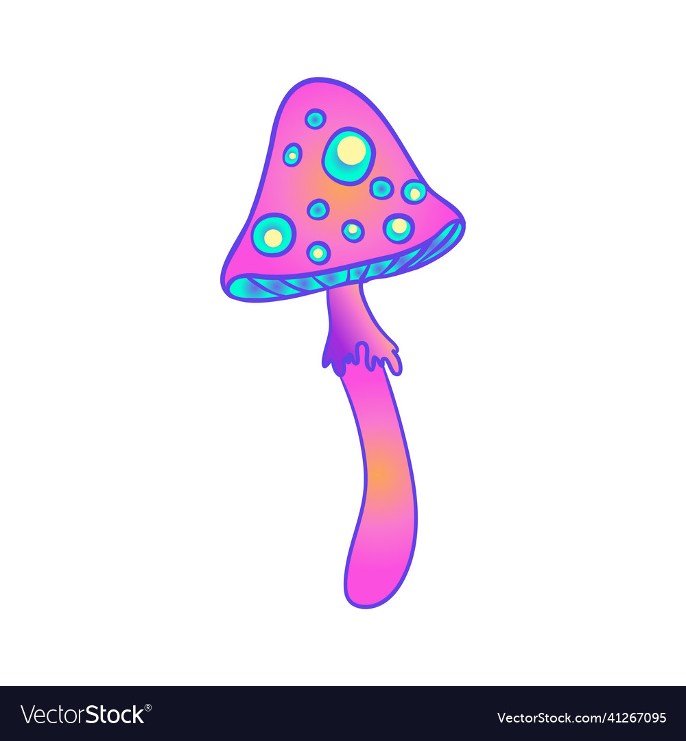 Magic mushrooms psychedelic hallucination Vector Image