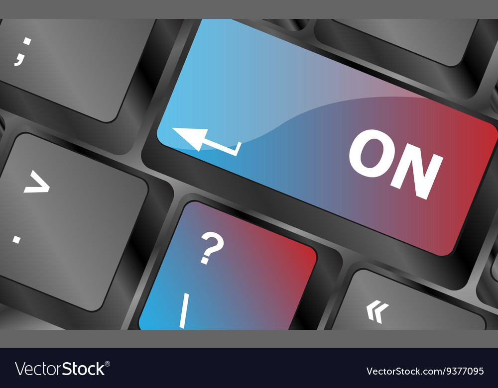 On - text a button keyboard keys