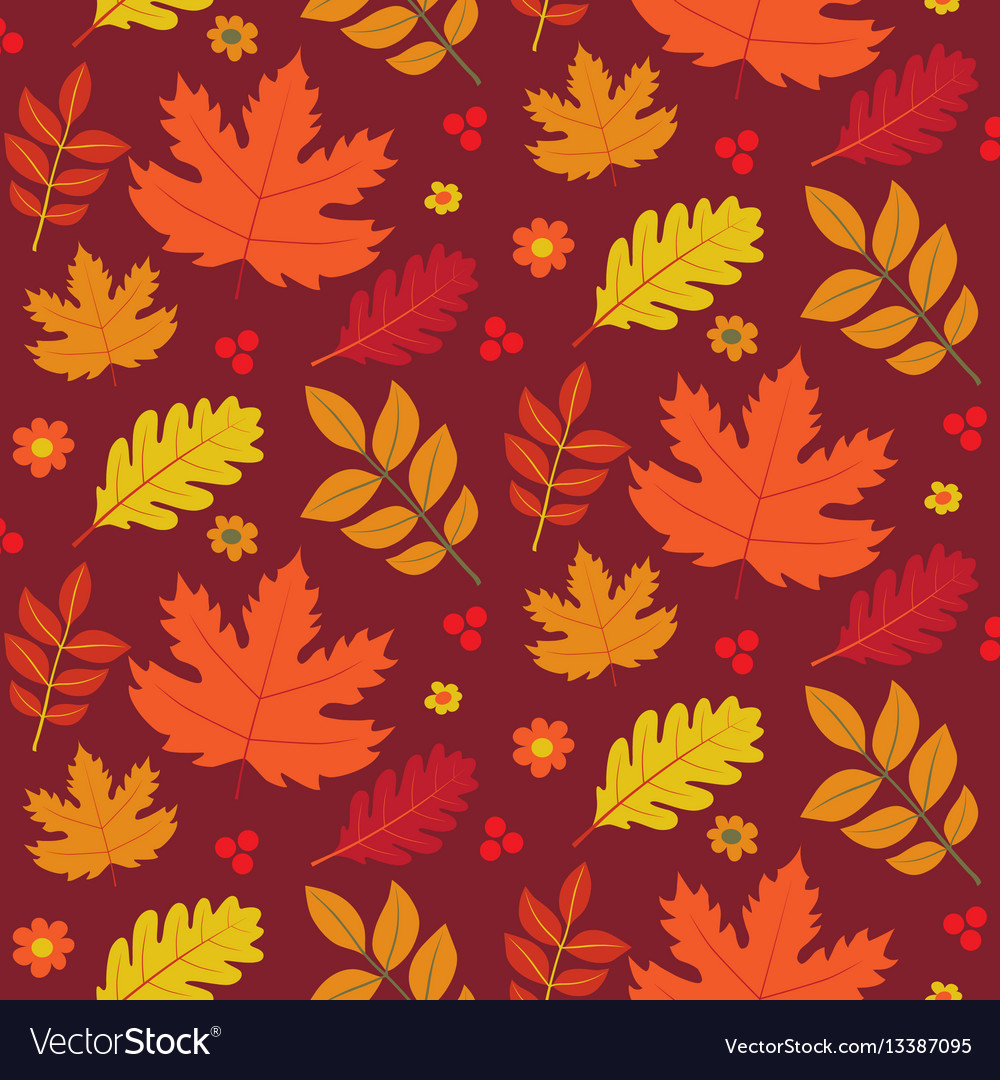 Seamless autumn texture Royalty Free Vector Image