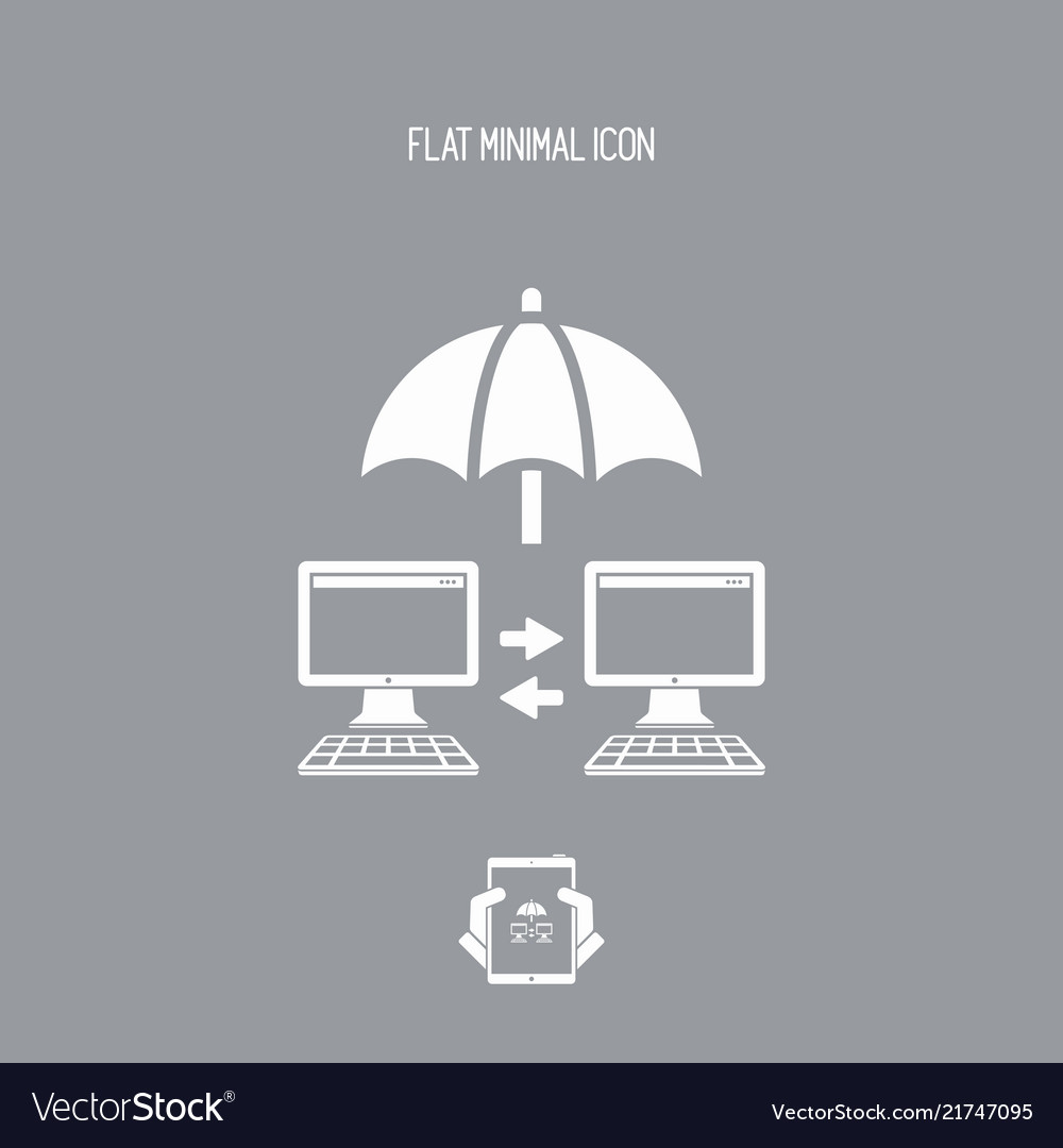 Secure network - minimal icon vector image Secure network - minimal icon