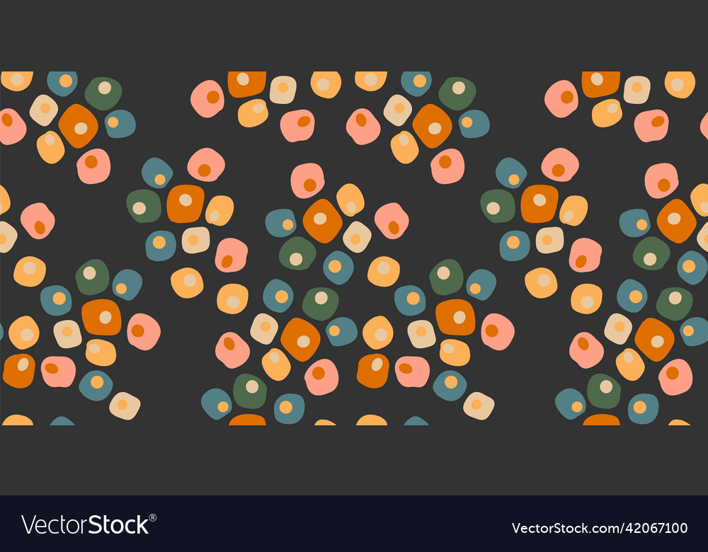 Abstract seamless pattern with simple flowers vector image Abstract seamless pattern with simple flowers