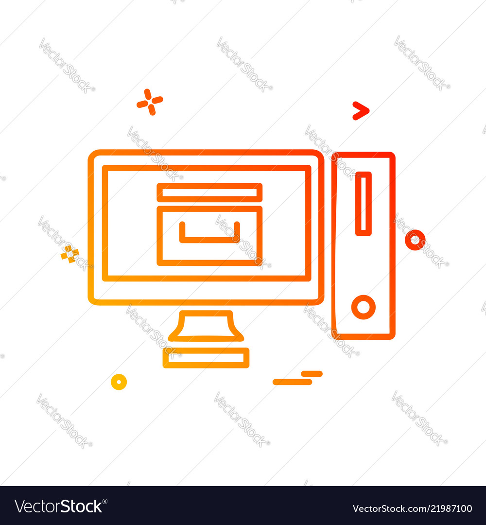 Computer icon design vector image Computer icon design