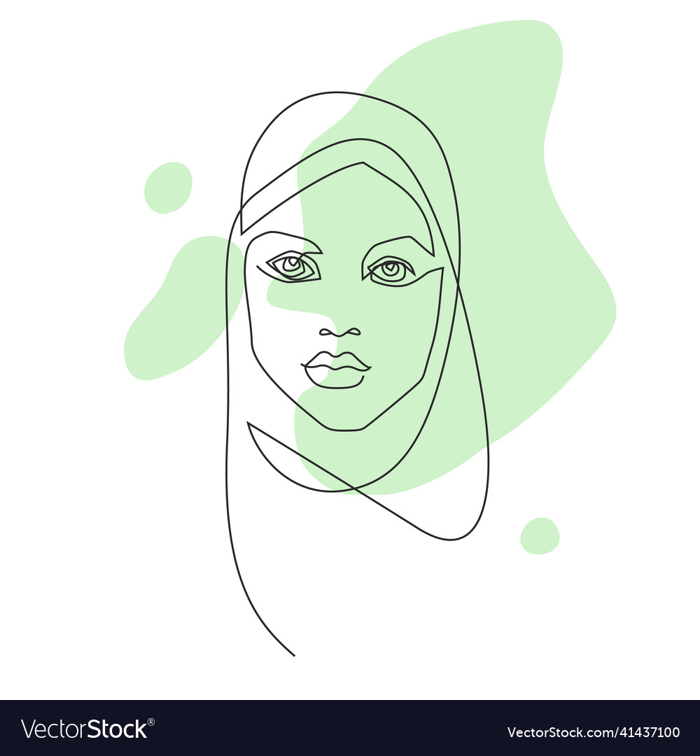 Continuous one line drawing of women Royalty Free Vector