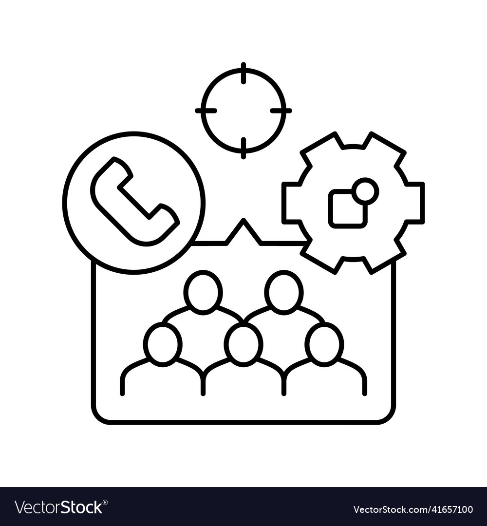 Crm target advertisement line icon