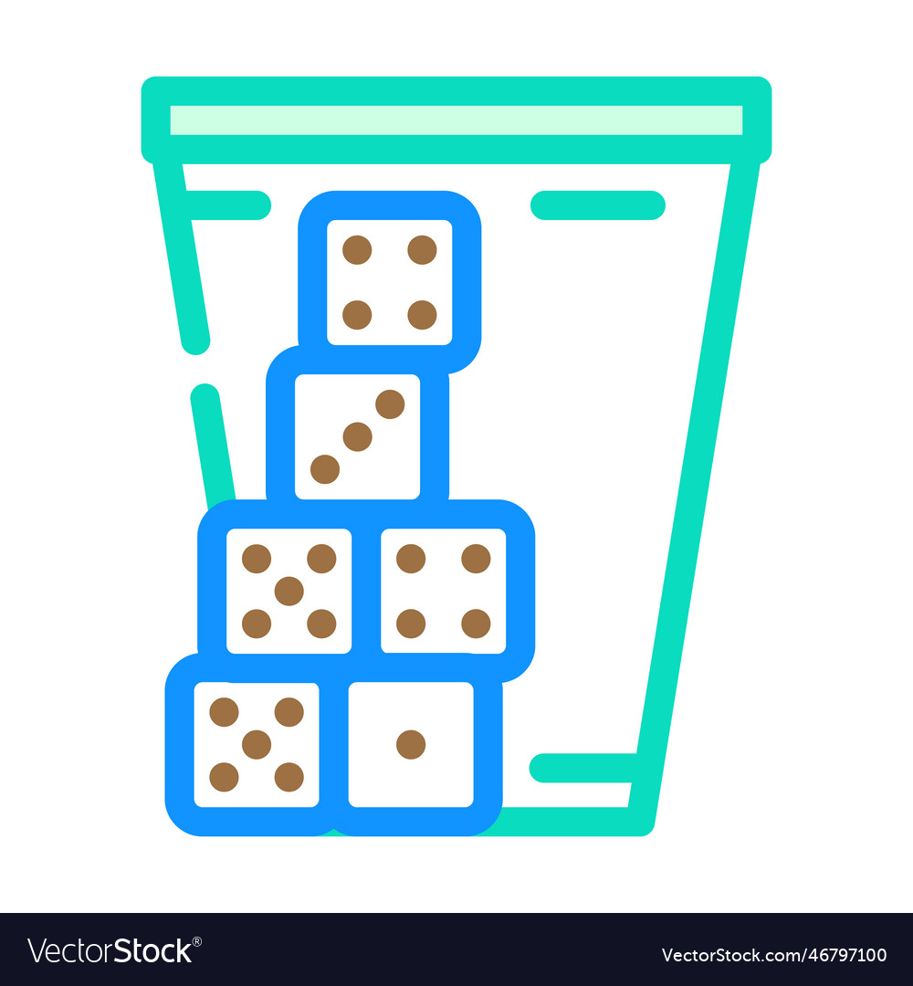 Dice game board table color icon