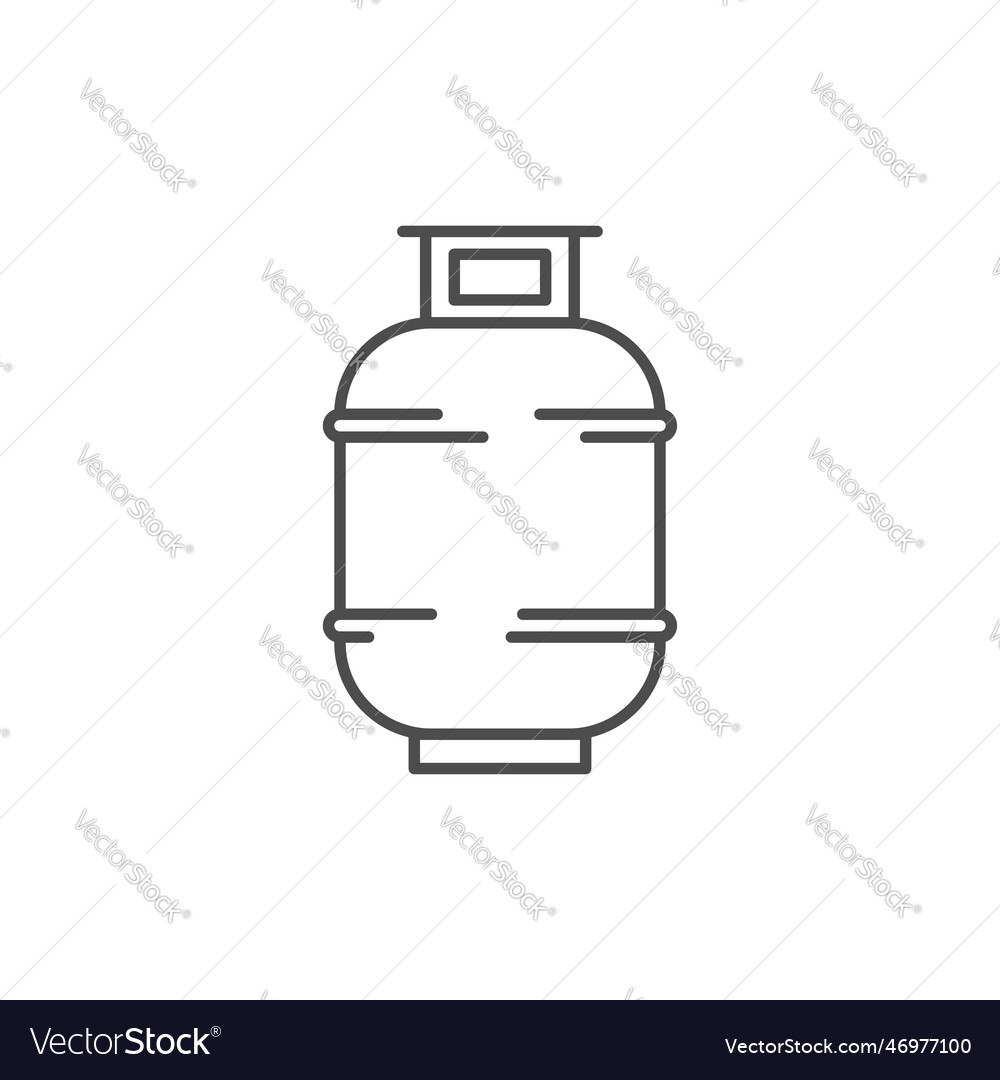 Gas cylinder related linear icon Royalty Free Vector Image