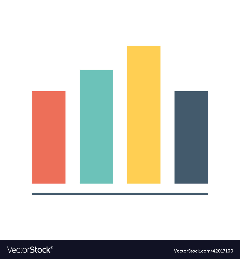 Icon in the form of a graph on white background