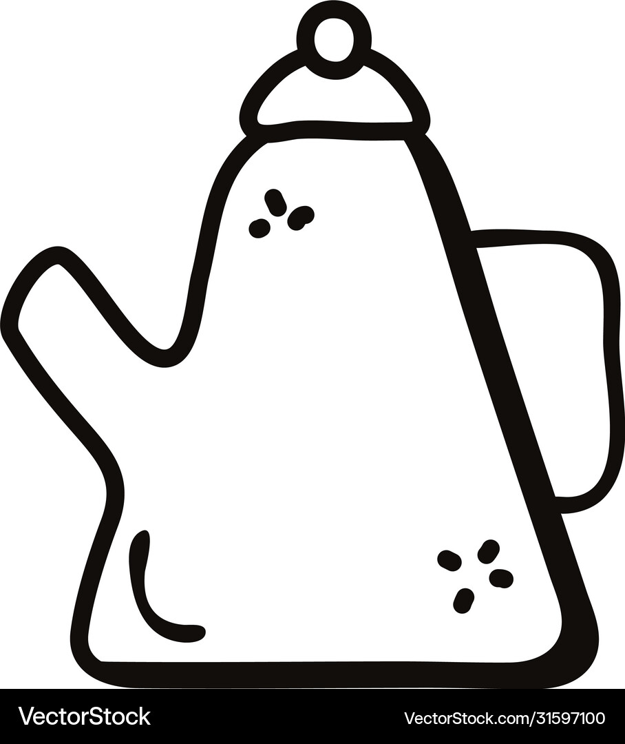 Kettle line style icon design Royalty Free Vector Image