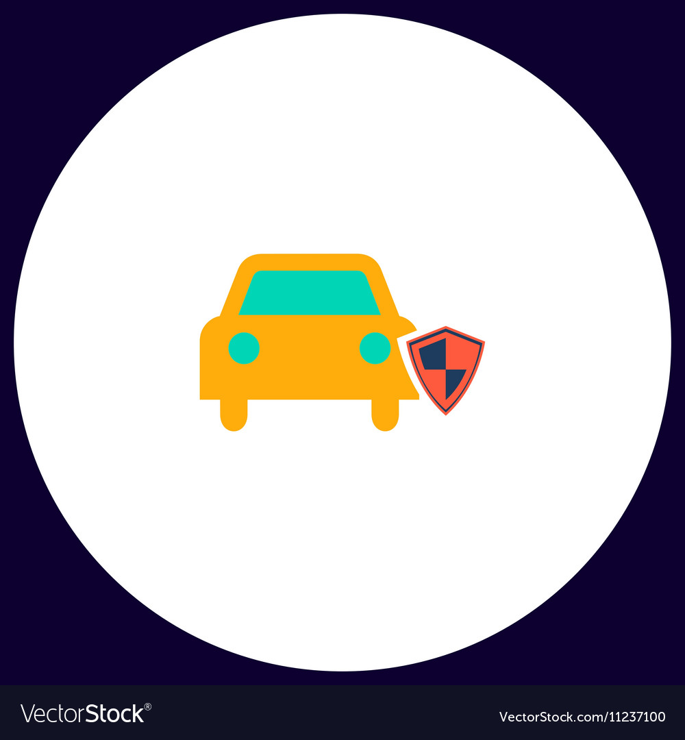 Protect car computer symbol Vector Image Protect car computer symbol