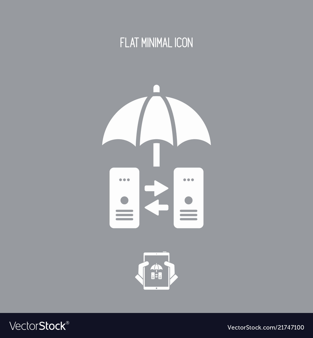 Secure data transfer between servers Vector Image Secure data transfer between servers