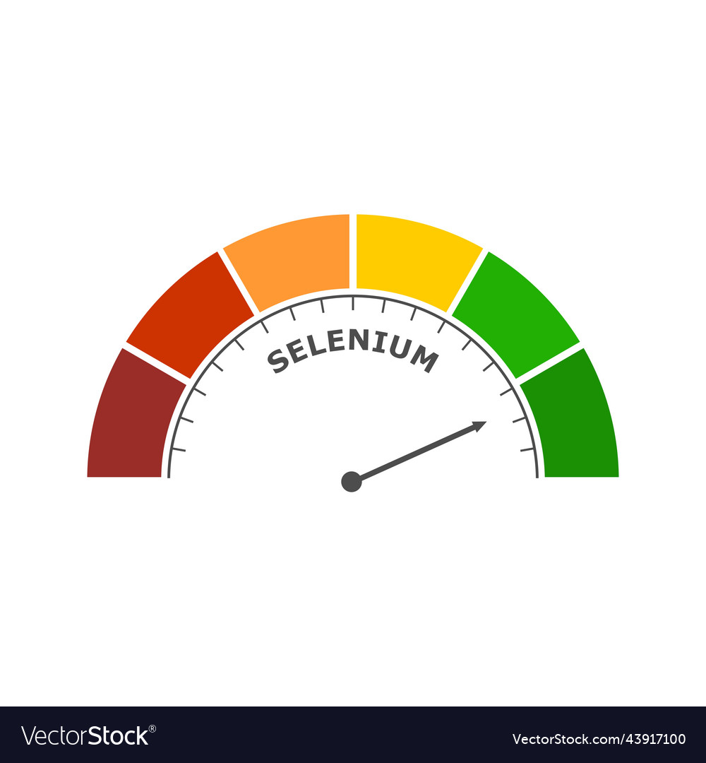 Selenium level abstract scale food value vector image Selenium level abstract scale food value