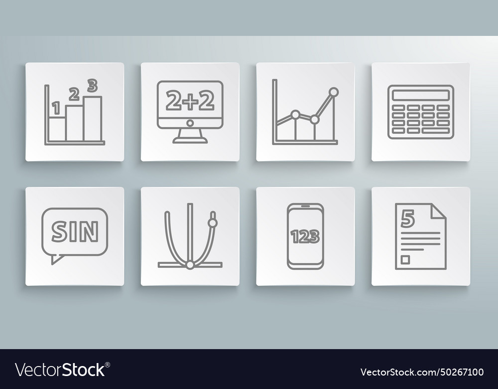 Set line human brain graph schedule chart diagram Vector Image