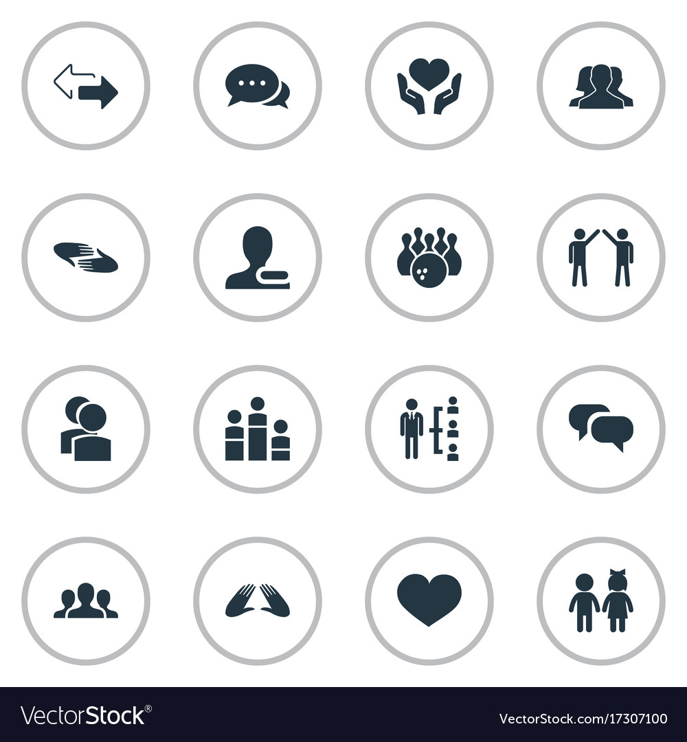 Set of simple mates icons