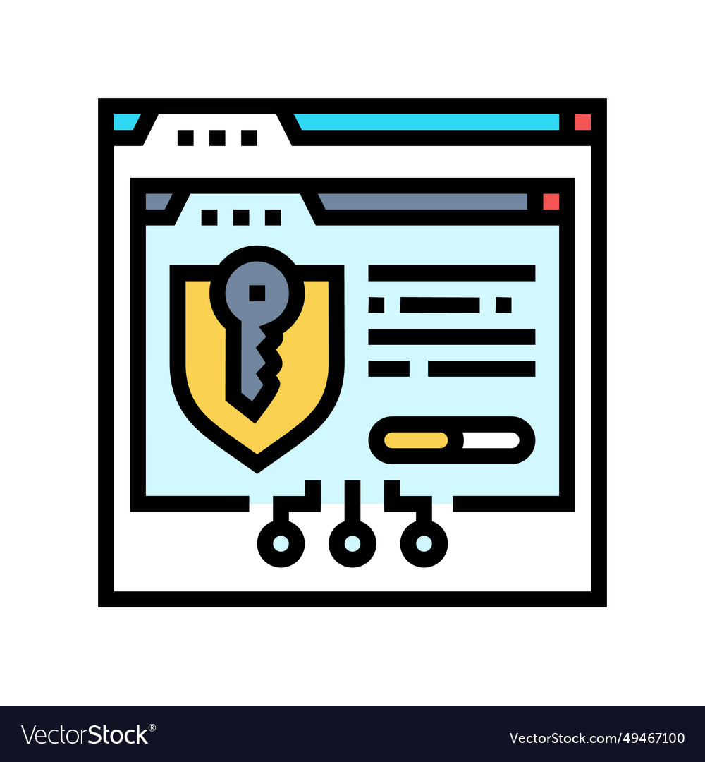Software licensing color icon vector image Software licensing color icon