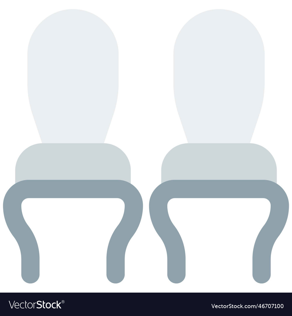 Sweetheart chairs often used in parlors Royalty Free Vector