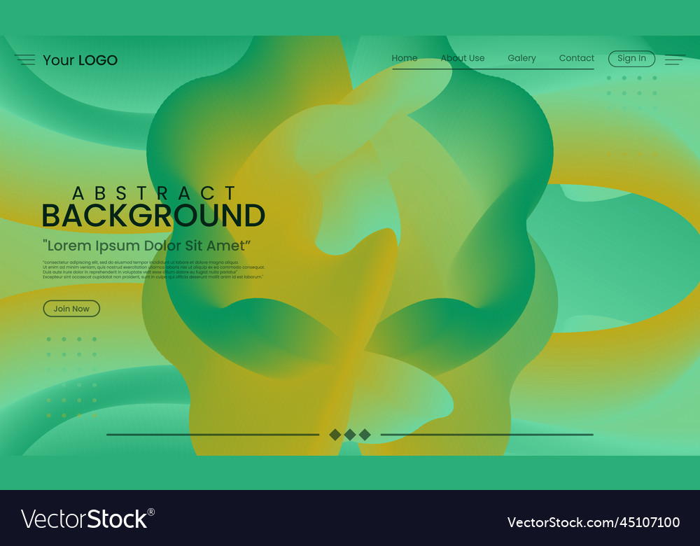Website landing page fluid background image vector image Website landing page fluid background image