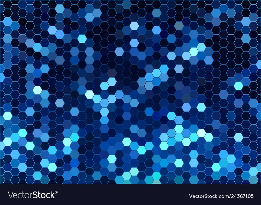 Blue Hexagonal Pattern