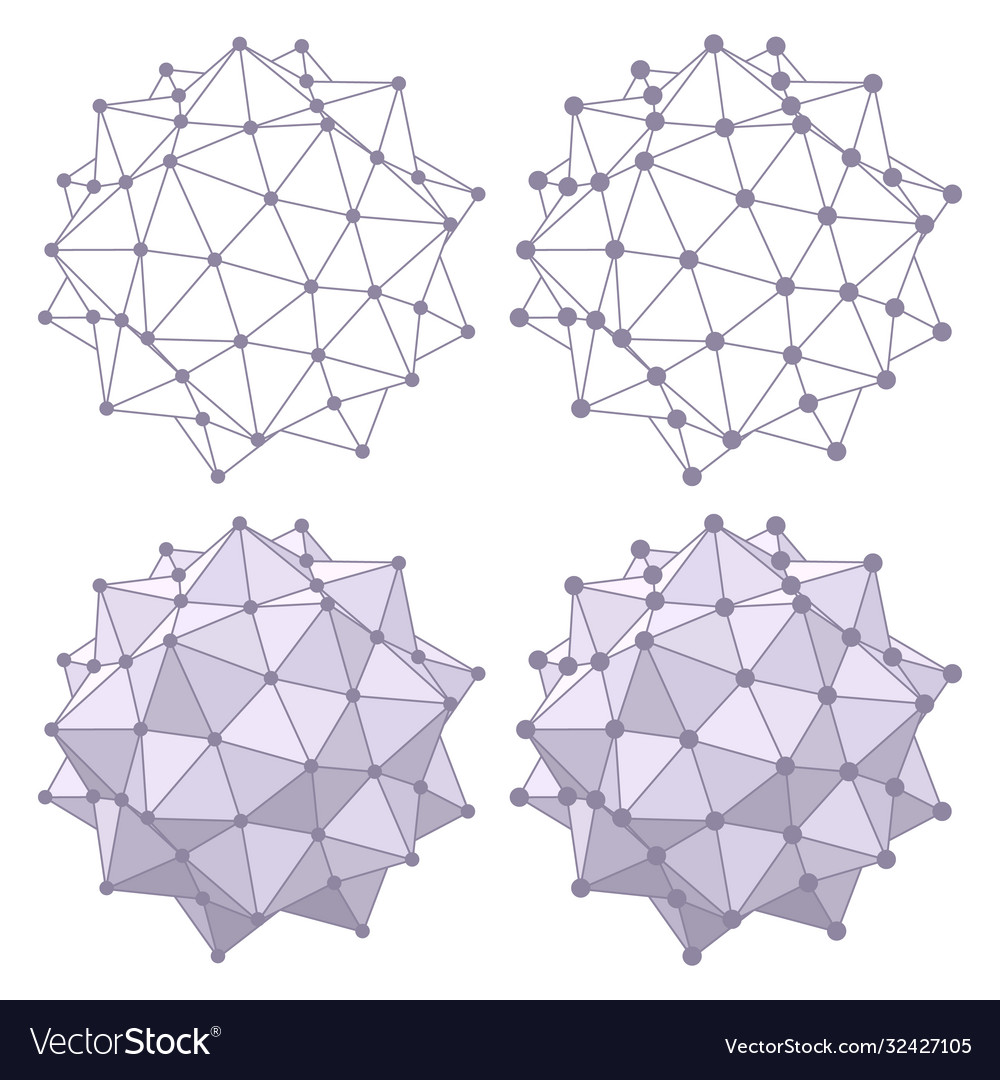 Circles with triangular effect vector image Circles with triangular effect