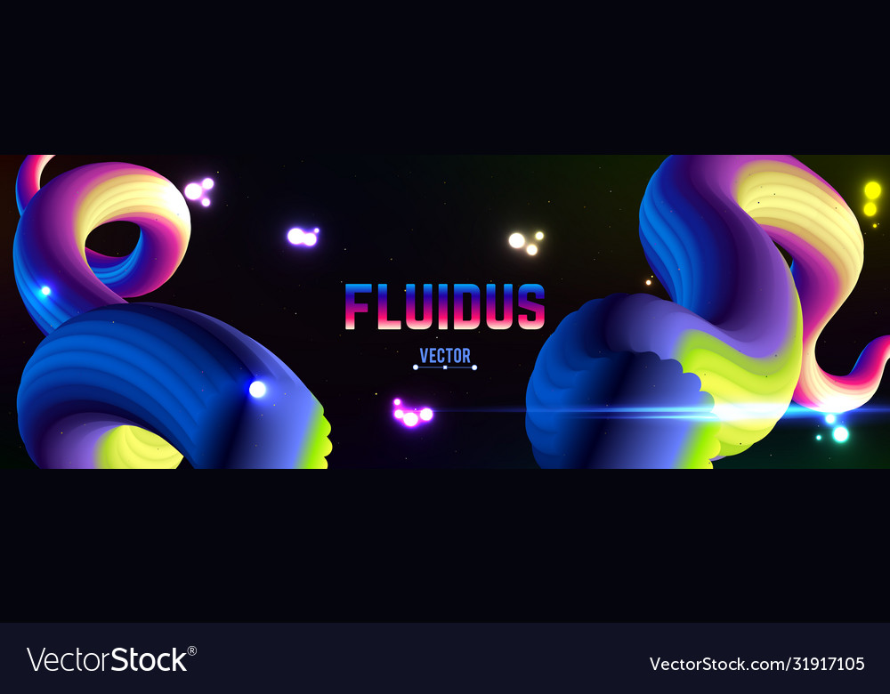 Fluid colorful gradient background modern vector image Fluid colorful gradient background modern