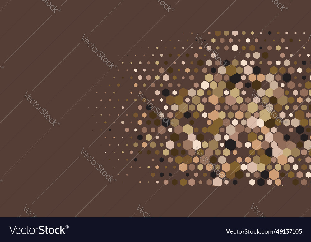 Geometric multi size hexagon with color