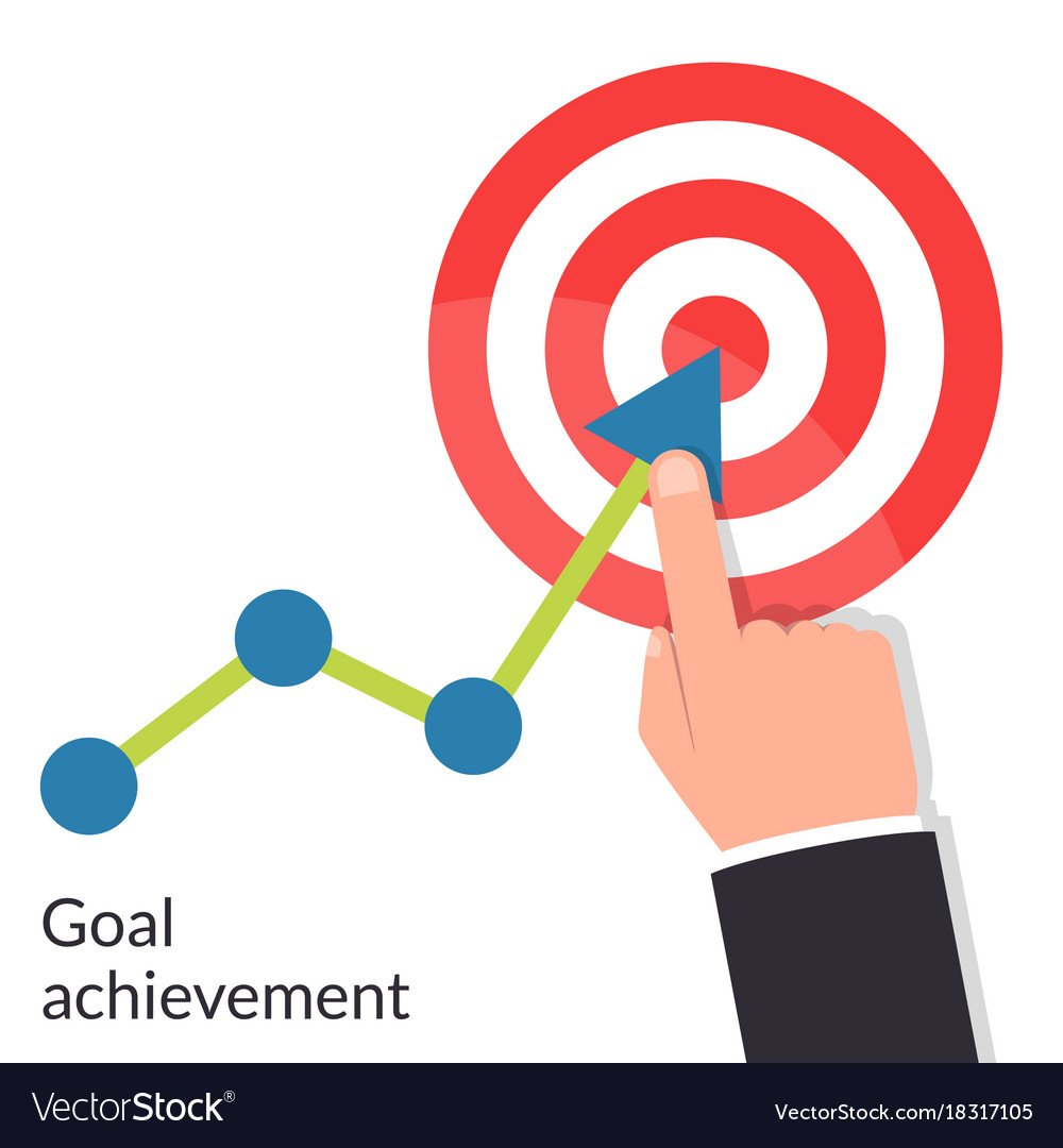 goal-achievement-path-chart-to-target-successful-vector-image