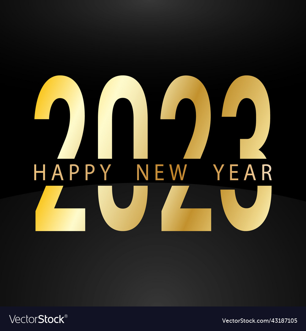 Happy new year 2023 golden background for new Vector Image