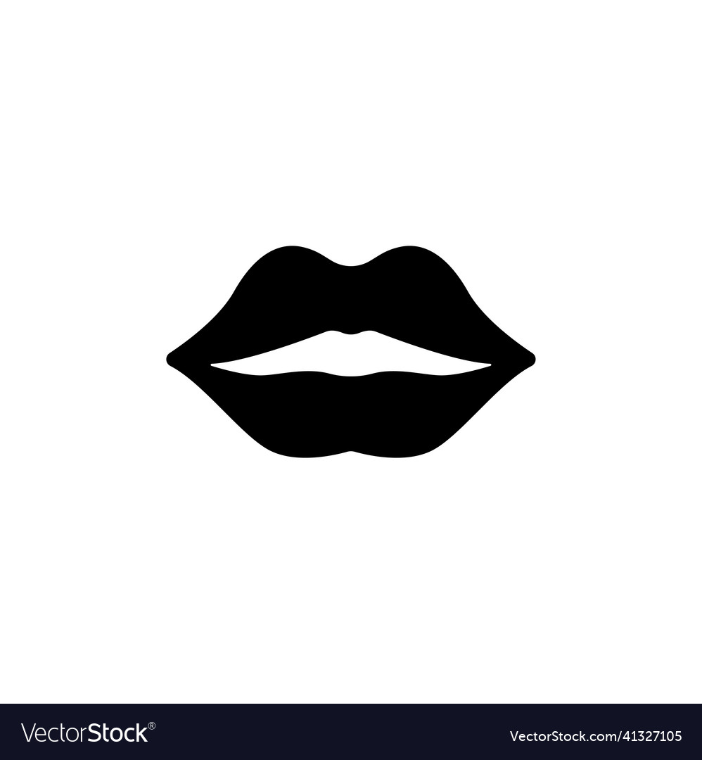 Lady lip icon isolated on white sign and symbol