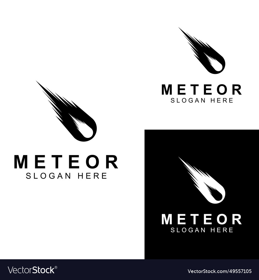 Logo design template meteor or space object