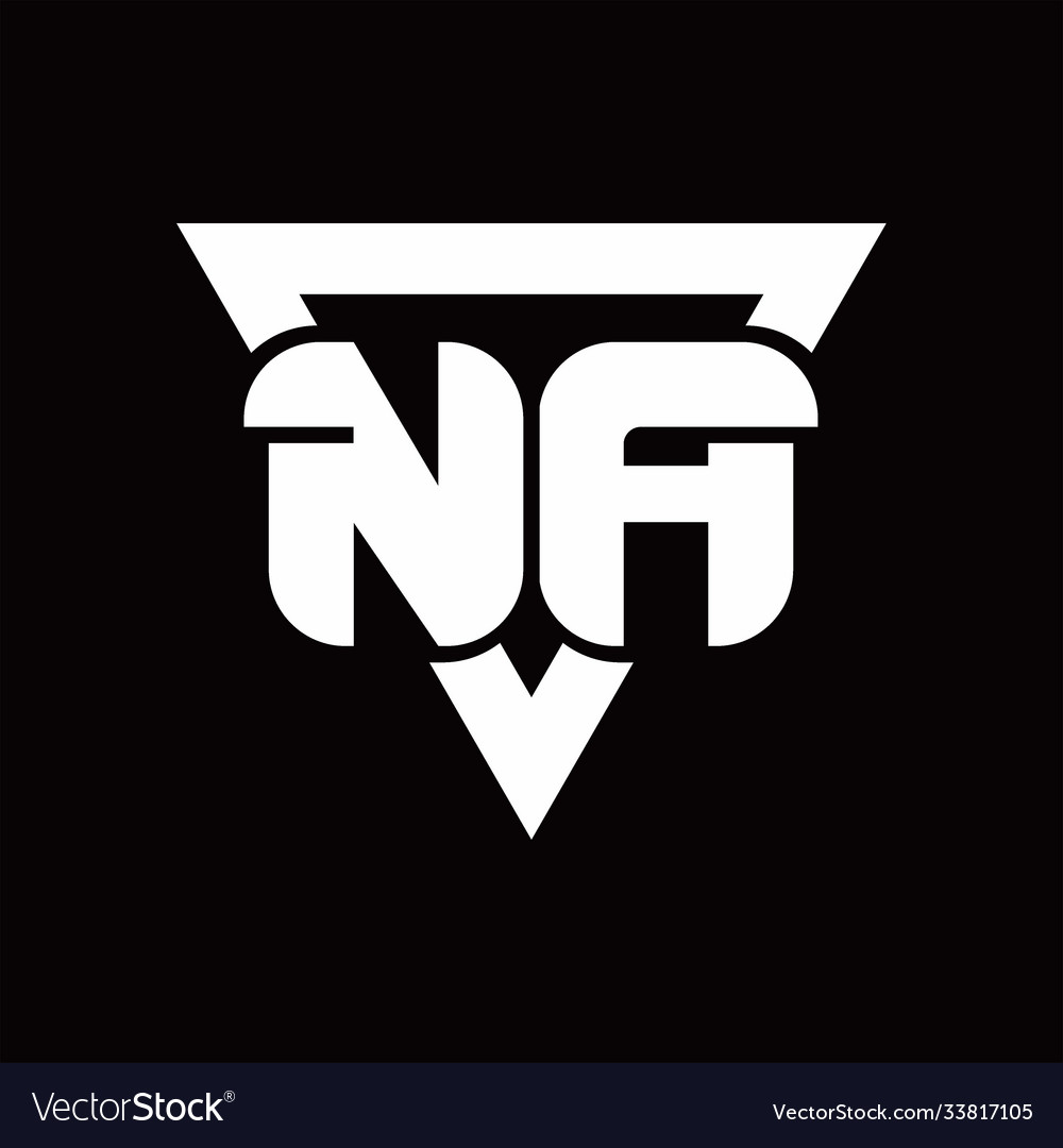 Na logo monogram with triangle shape rounded
