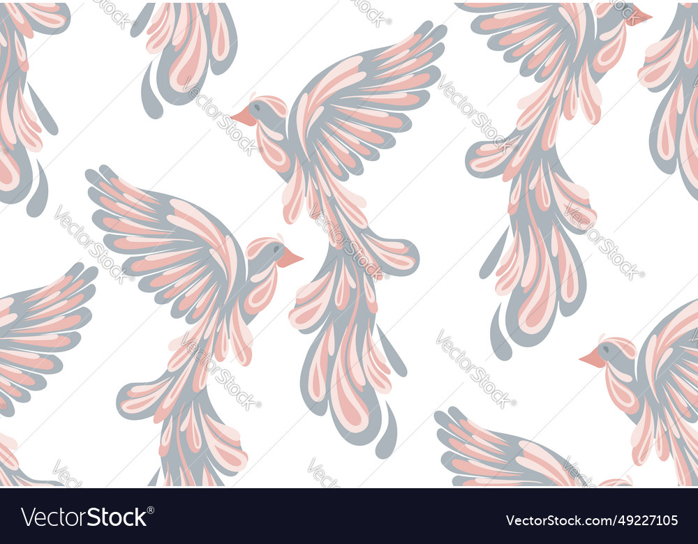 Seamless pattern with delicate stylized Vector Image Seamless pattern with delicate stylized