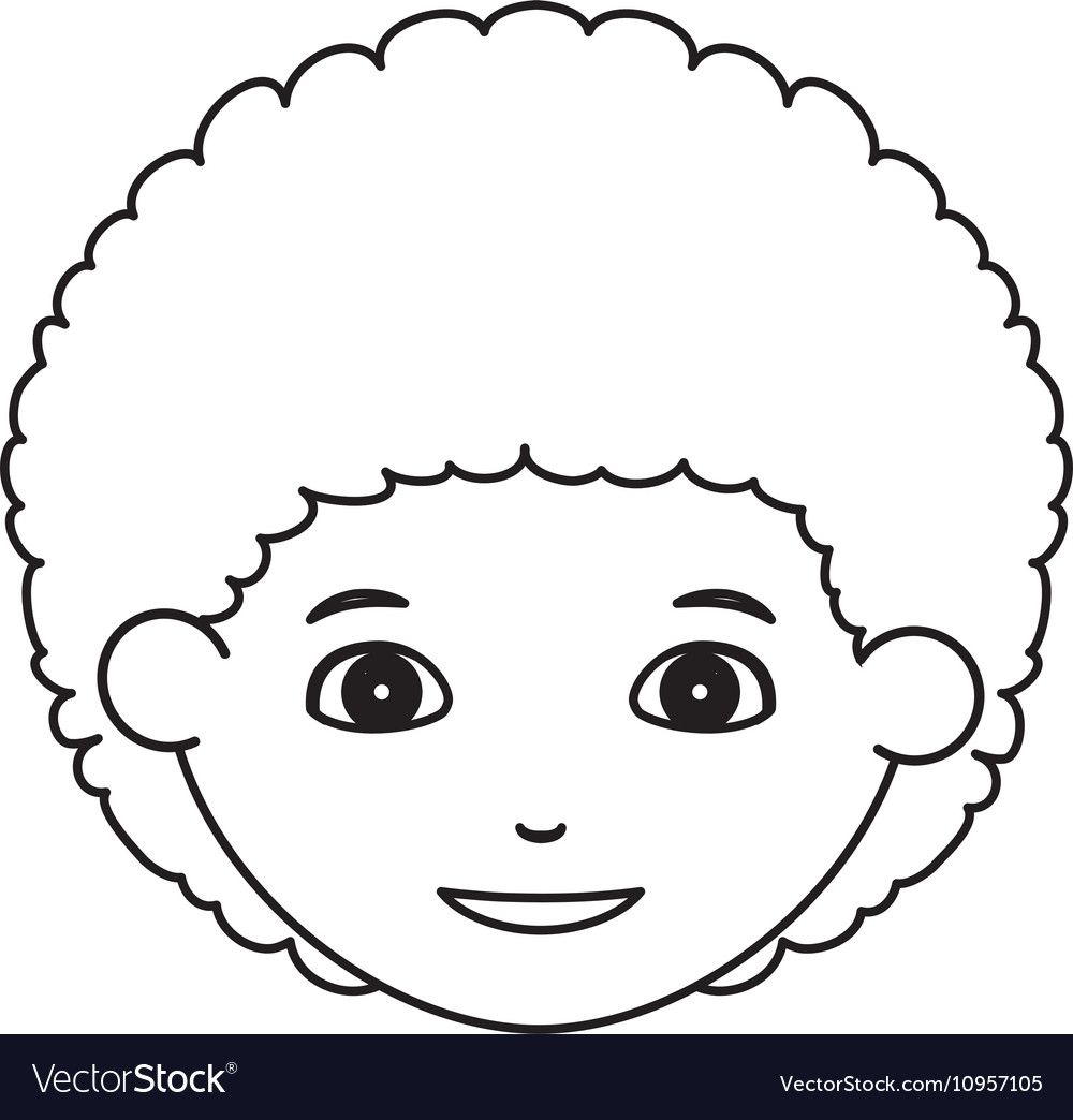 Silhouette of boy cartoon design Royalty Free Vector Image