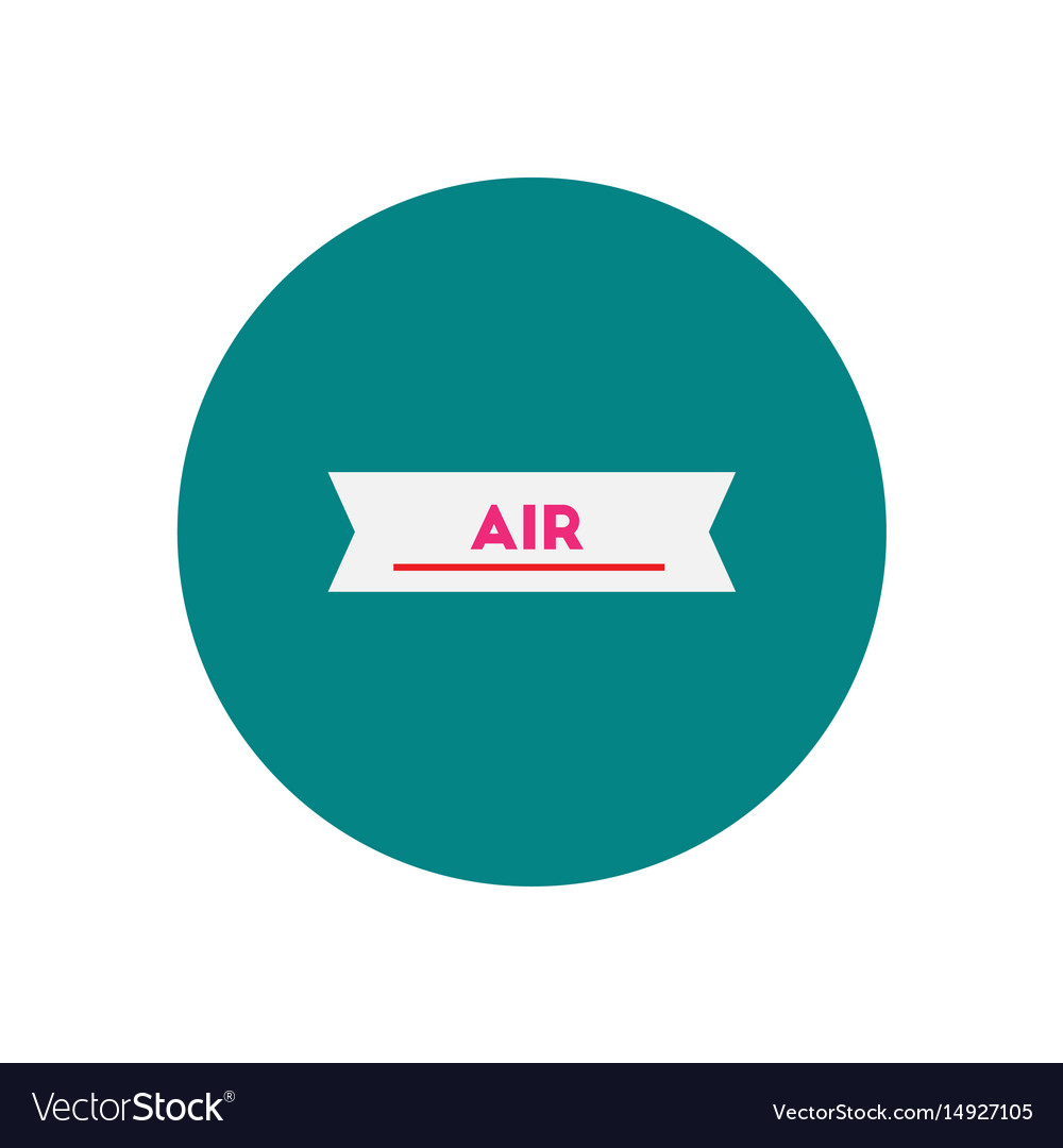 Stylish icon in color circle air element