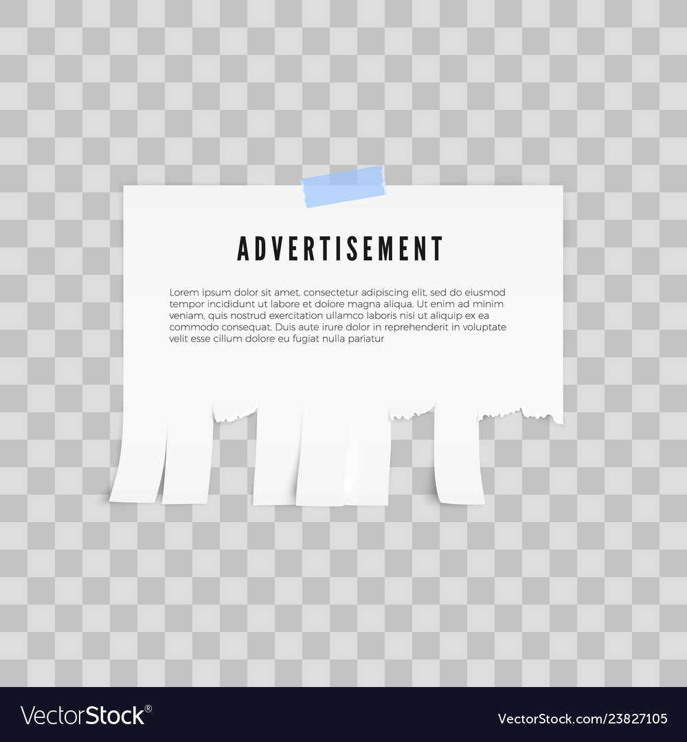 Download Tear Off Paper Template Advertisement Template Vector Image PSD Mockup Templates